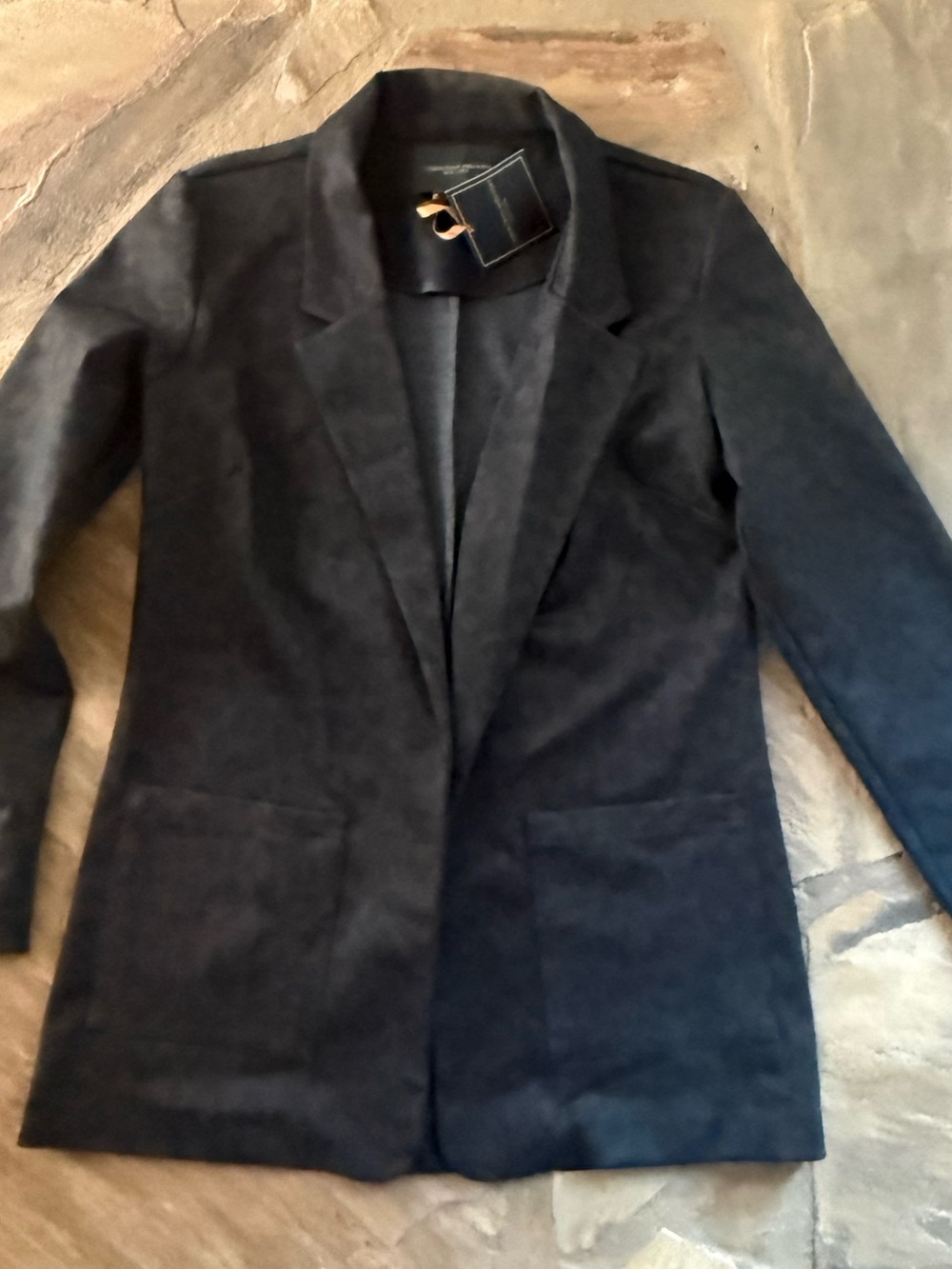 NWT Christian Siriano Black Animal Print Blazer Size 2